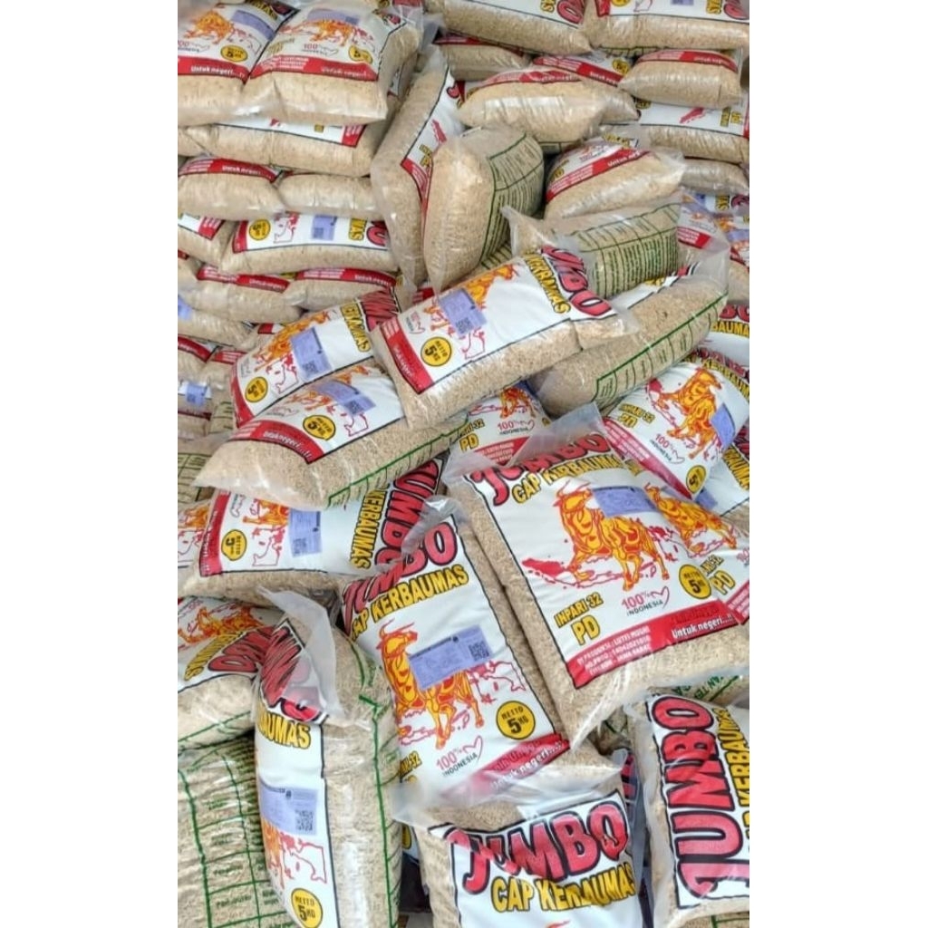 Benih padi JUMBO CAP KERBAUMAS (INPARI 32 PD) 5Kg ready stok terbatas