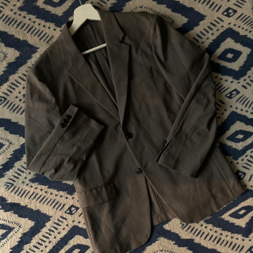 UNIQLO BLAZER GREY ULTRAWEIGHT JACKET SIZE M