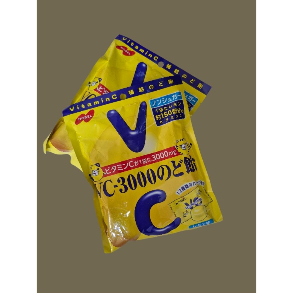 

Permen Batuk - Nobel VC-3000 Vitamin C Lemon Throat Candy - Throat Lozenges