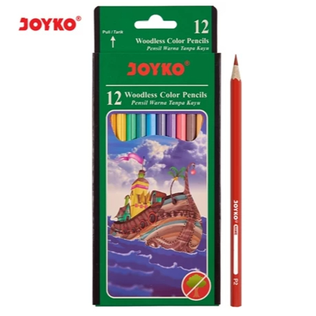 

[ SET ] Pensil Warna Joyko 12 Warna Panjang CP-103