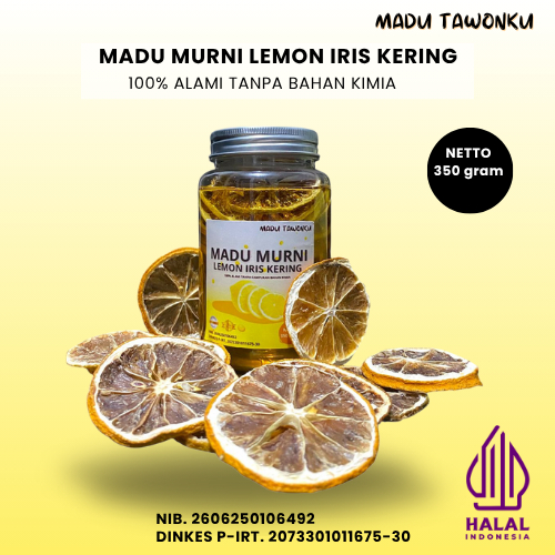 

Madu Herbal Murni Lemon Kering 350Gram 100% Asli Tanpa Campuran Kimia Resmi Bersertifikat P-IRT