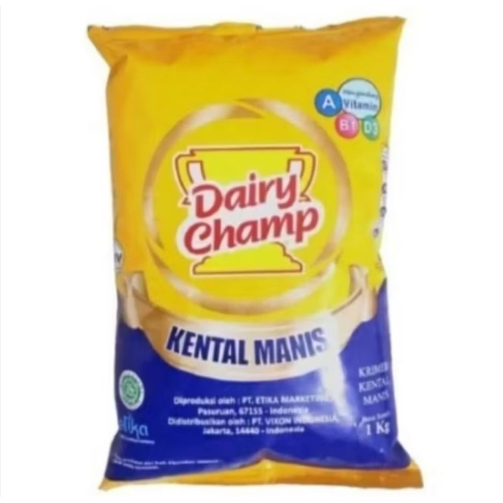 

Dairy Champ Krimer Kental Manis 2,5kg, 1kg Halal