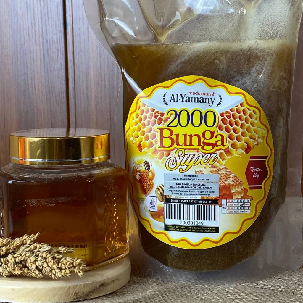 

Refil Madu 2000 Bunga 1kg 100% Murni & Asli, Tanpa Campuran Langsung Dari Peternak