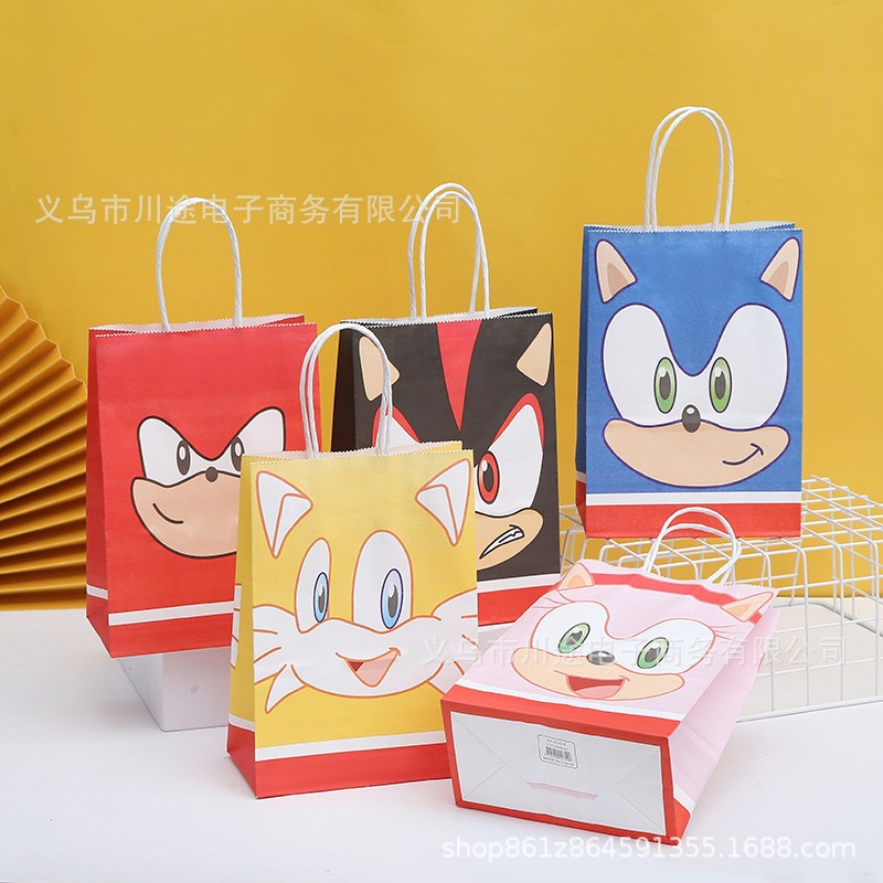 

Paperbag SONIC HEDGEHOG hampers kado ultah - paperbag birthday tema Sonic