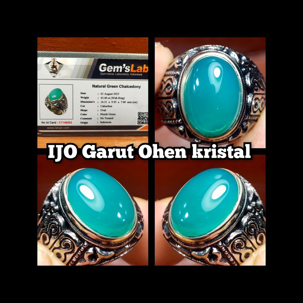 natural batu hejo Garut ohen kristal body glass