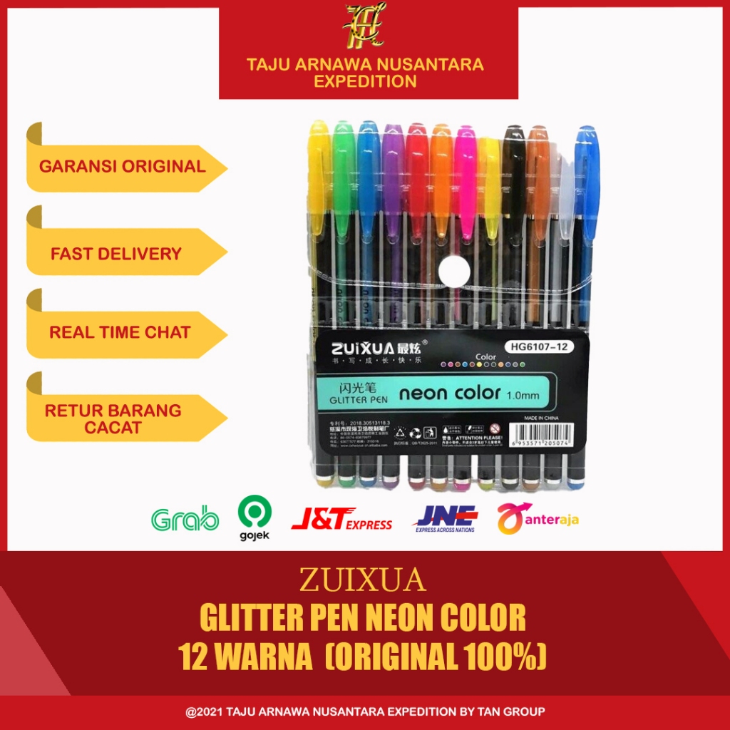 

Ballpoint Zuixua Glitter Neon Color 12 Warna / Bolpen Zuixua Glitter Neon 12 Warna / Bolpen Zuixua 12 Warna