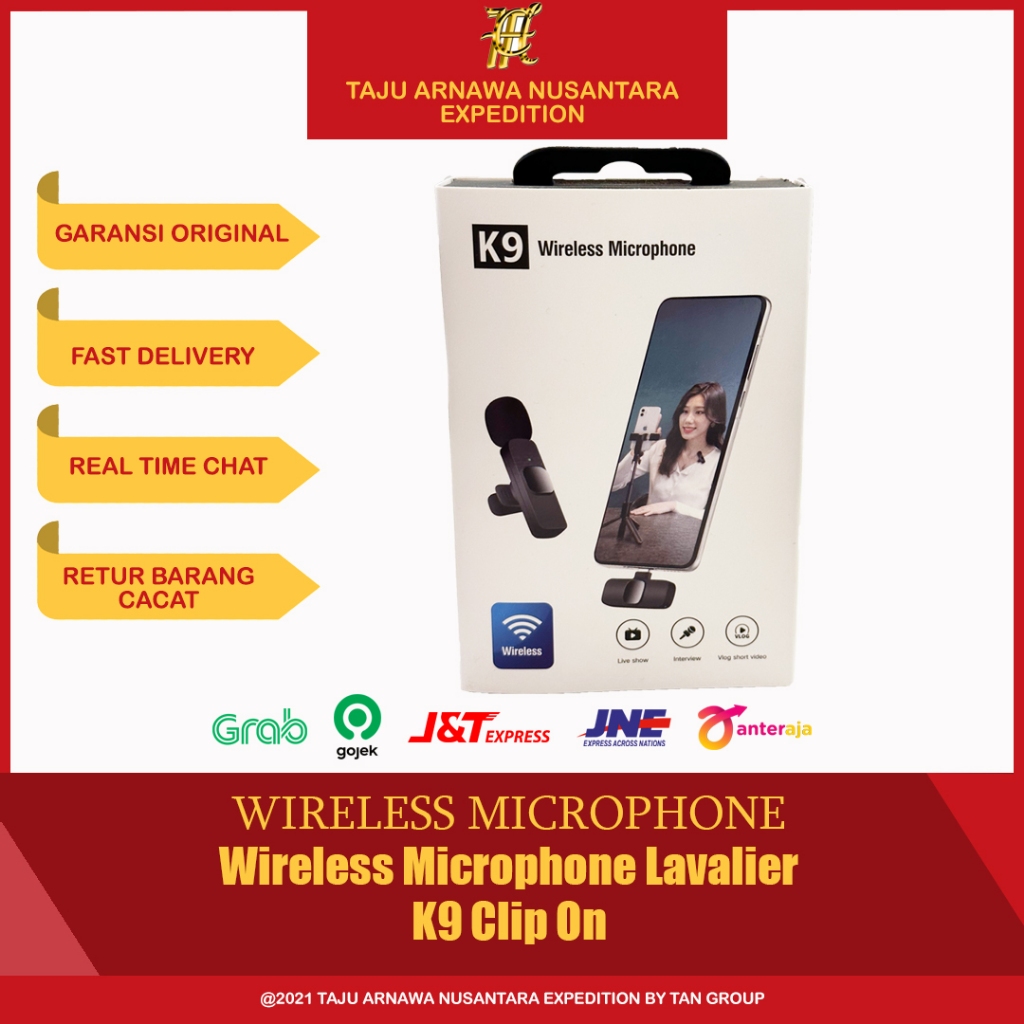 Wireless Microphone Lavalier Clip On / Mic Clip On / Mic Wireless / Mic Vlog