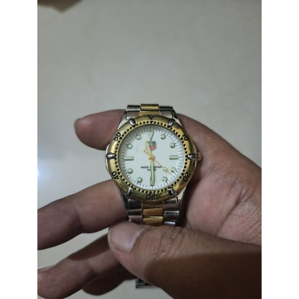 Jam Tangan Tag Heuer Gold Lady Cewek Original Mulus Langka Berlapis Emas