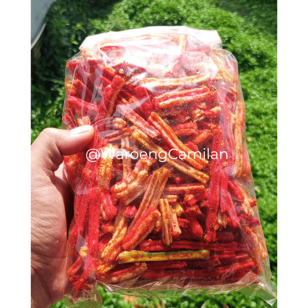 

Seblak kerupuk jaat beton RENYAH PEDAS daun JERUK Ukuran 250 gr 500 gr 1 kg
