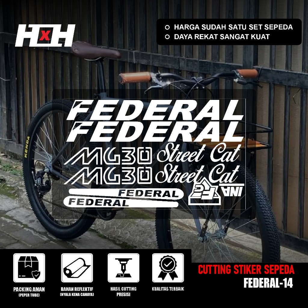 COD Cutting Sticker Sepeda FEDERAL MG 30 Stiker TORINO TERRAIN MG 33 MTB BIKE 550 SX SET 14