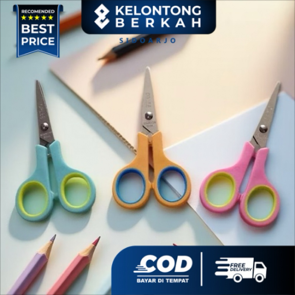 

(12 pcs) Gunting Kecil Renteng Warna Warni Orlee Serbaguna