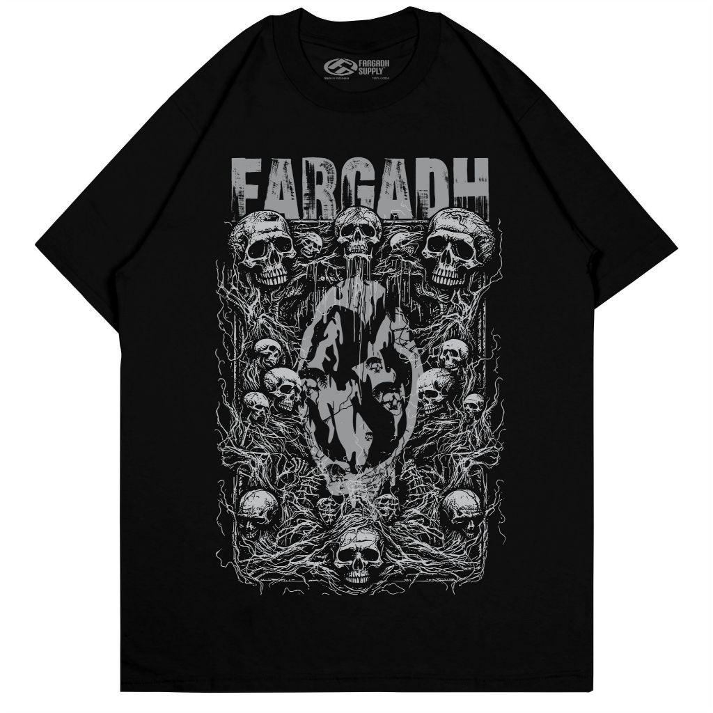 Fargadh Skull Baju Cowok Band Rock Baju Band Metal Slipknot / Baju Slipknot