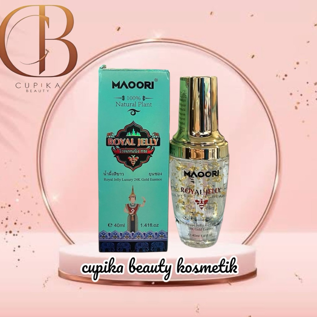 po,z} MAOORI royal jelly luxury 24k gold essence - serum wajah pencerah premium
