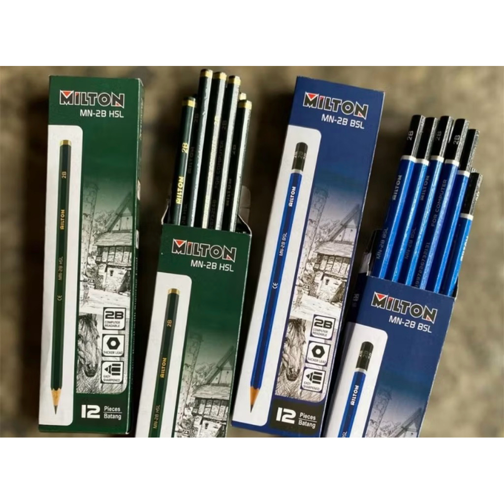 

1 pcs Pensil 2b MILTON HIJAU PENSIL 2B MURAH