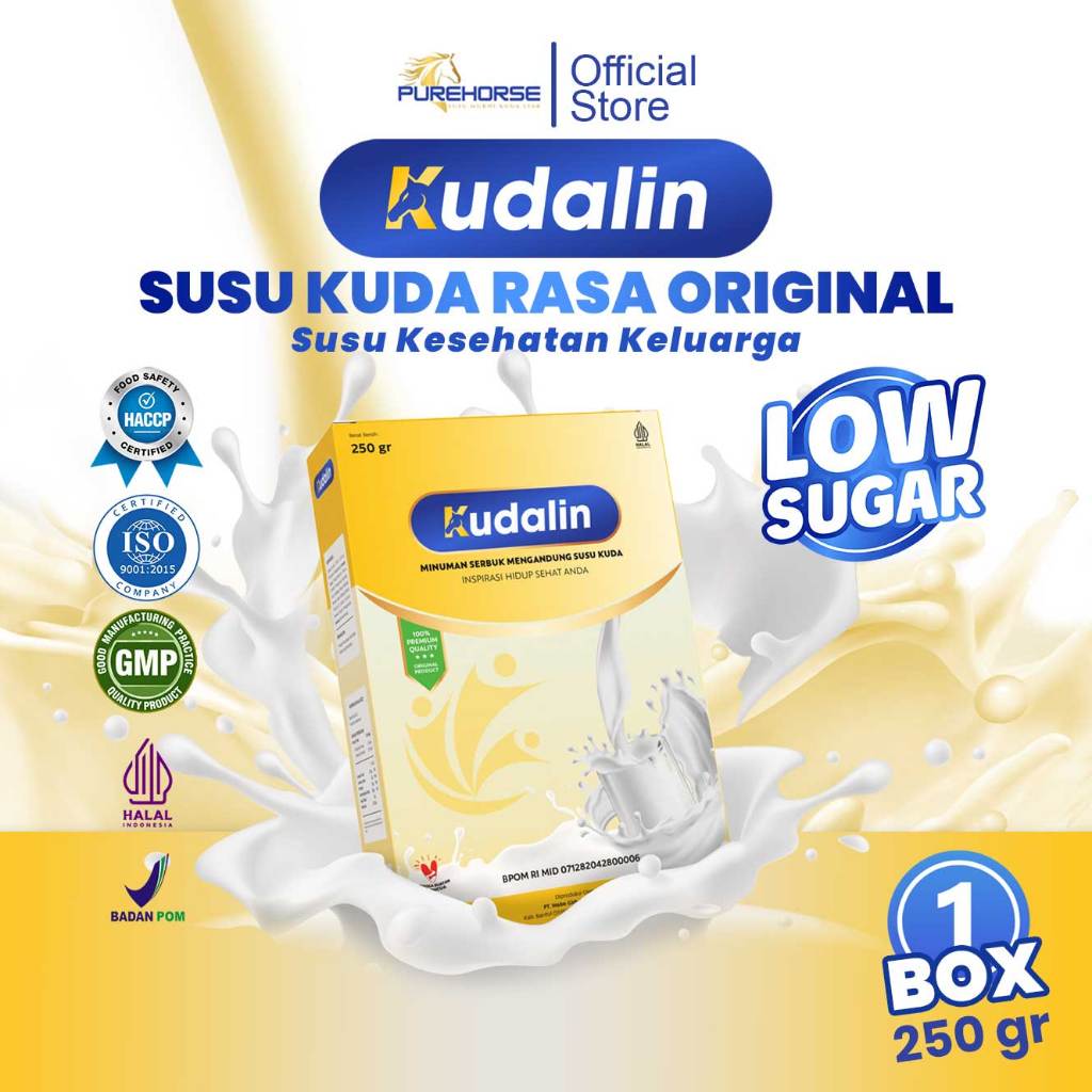

Kudalin Susu Kuda Liar Sumbawa Asli 100% Rendah Gula Netto 250gram Paket 1 Box