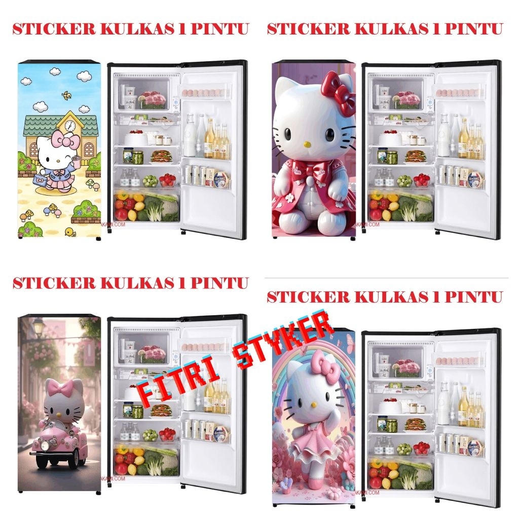 STIKER KULKAS 1 PINTU MOTIF KARAKTER