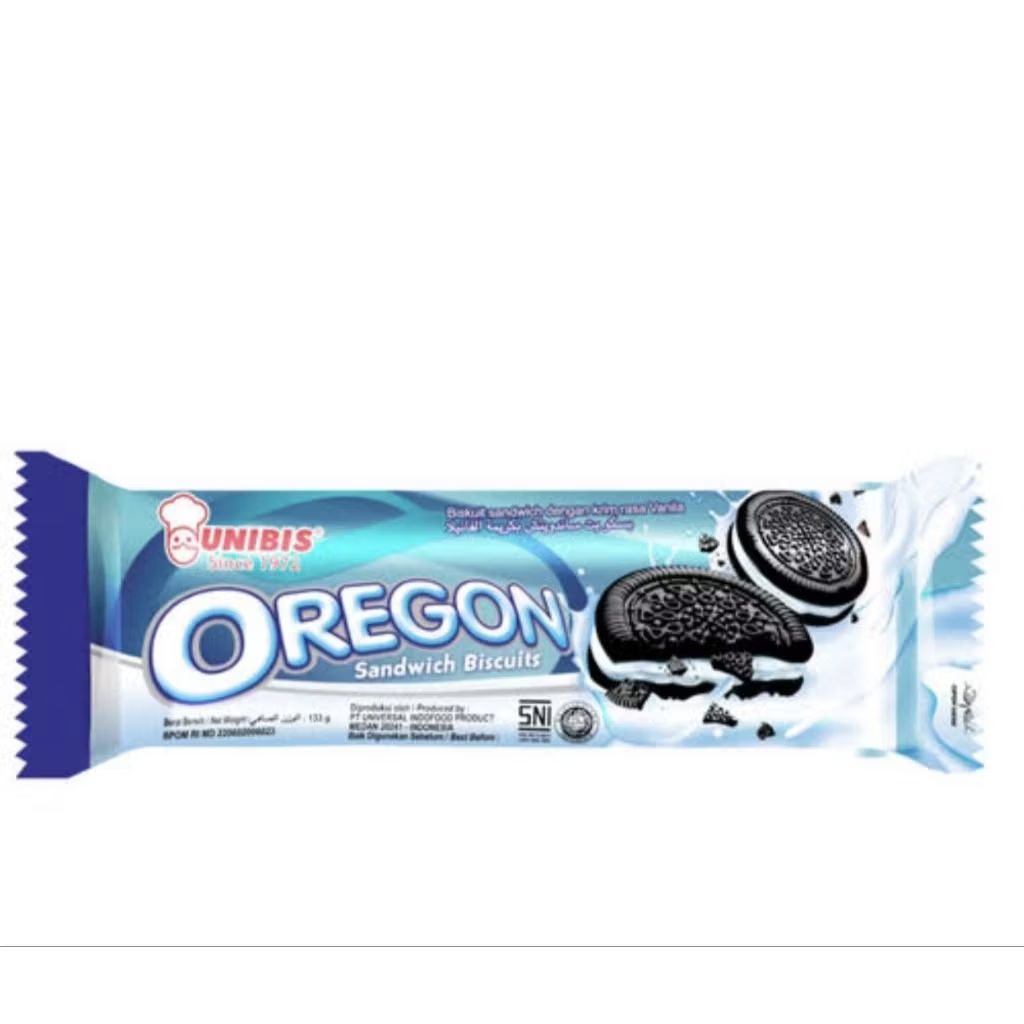 

Unibis Sandwich Biskuit Oregon (28.5 Gram) Biskuit Oregon Cream Vanila