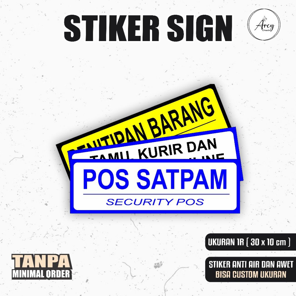 

Stiker Pos Satpam Penitipan Barang