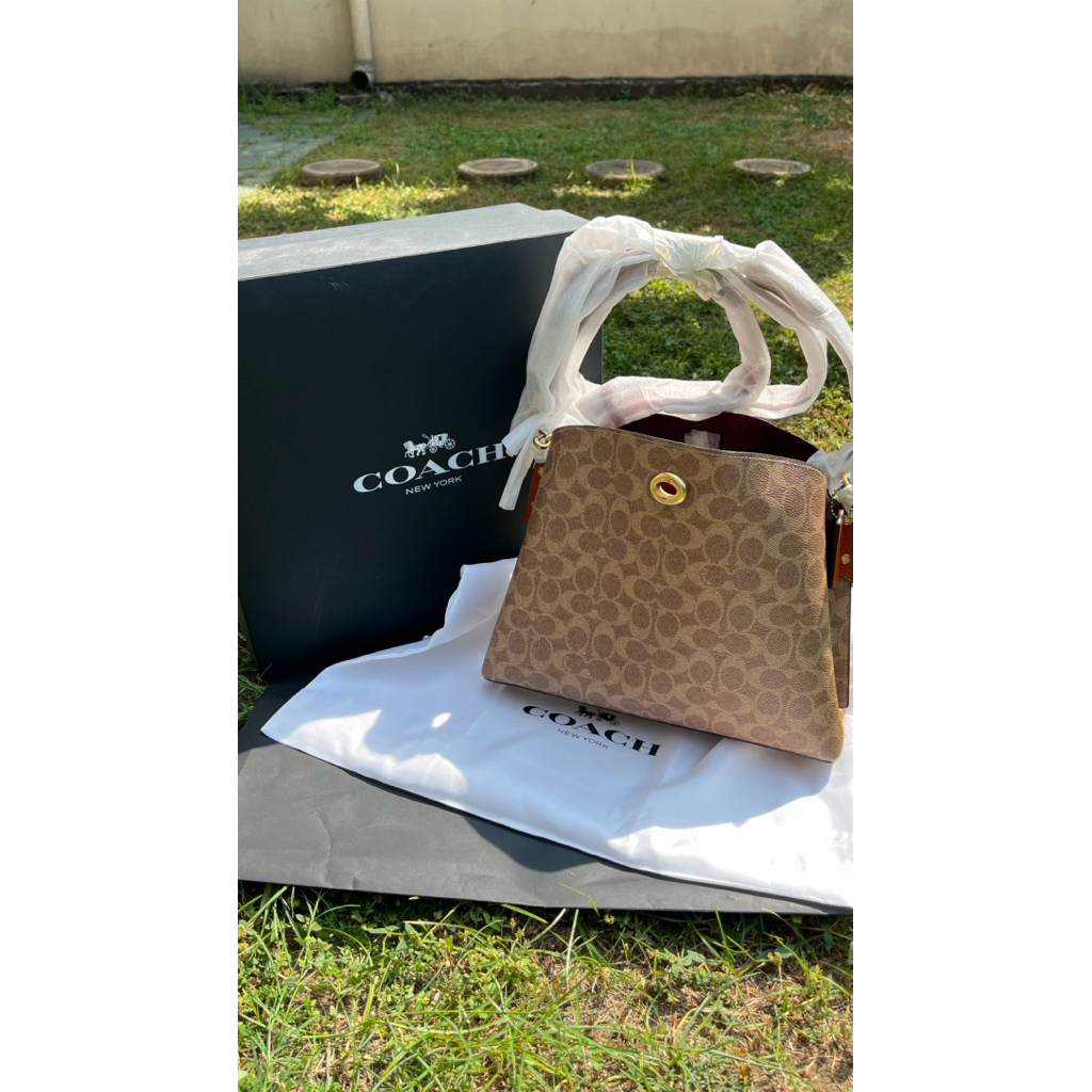 Coach Willow Bucket Bag Signature Tan Rust