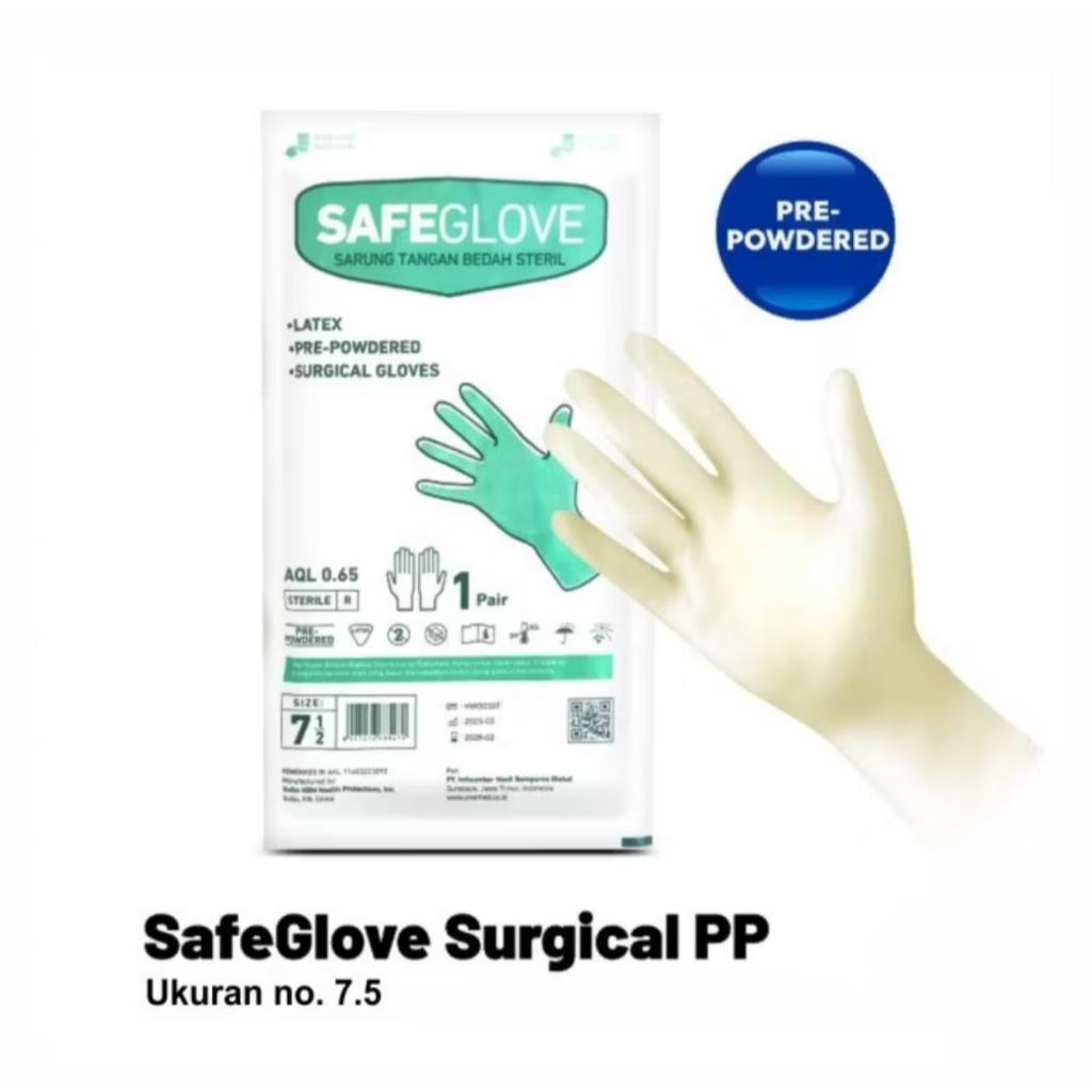 Sarung Tangan Steril Safeglove Surgical Gloves Steril / Sarung Tangan Steril