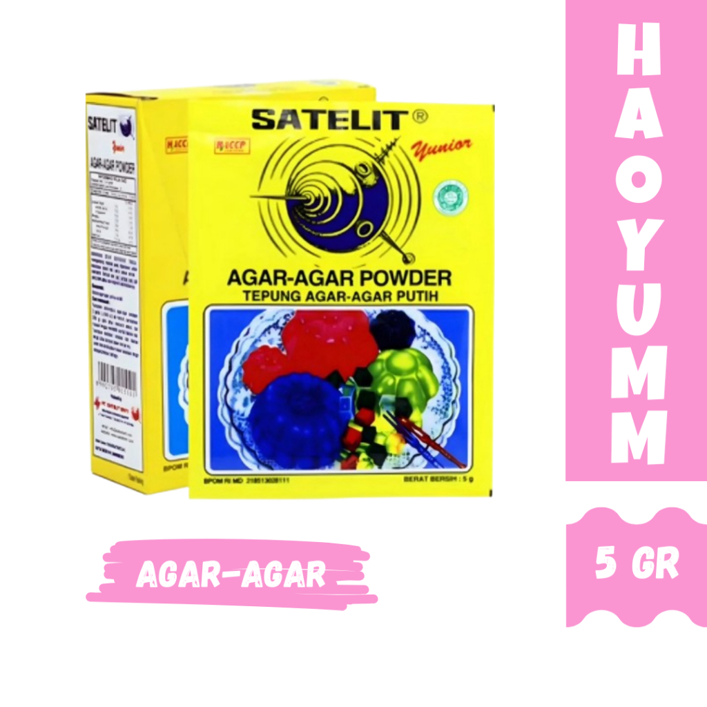 

AGAR SATELIT YUNIOR BERAT 5G HIJAU PUTIH MERAH DIJUAL PER 1 SACHET [HAOYUMM]