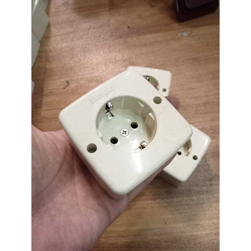 [OBRAL] Engkel piano Mini OB Saklar Engkel/Seri/Stopkontak OB Cream Matsuka