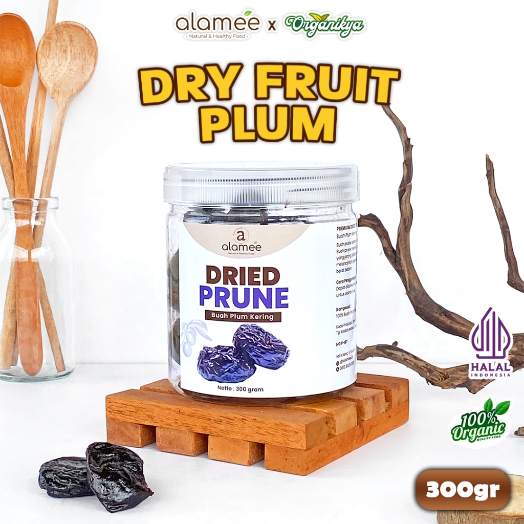 

ALAMEE Dried Prune Cemilan Buah Kering Plum Kering Rendah Kalori Tanpa Biji 300gr organikya
