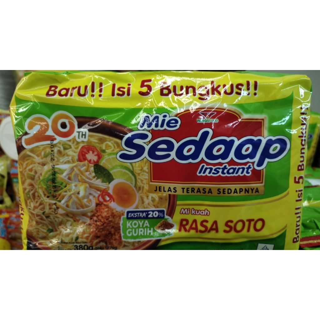 

Sedaap Mie Instan rasa Soto 5×75gr
