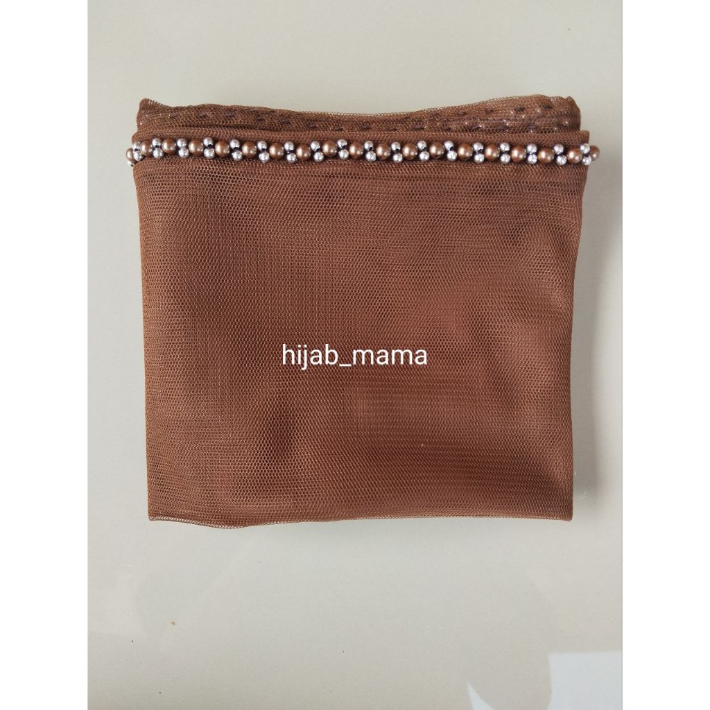 Mahogany veil pengantin payet Mutiara untuk pernikahan sunting pelaminan wedding aksesoris jilbab fa