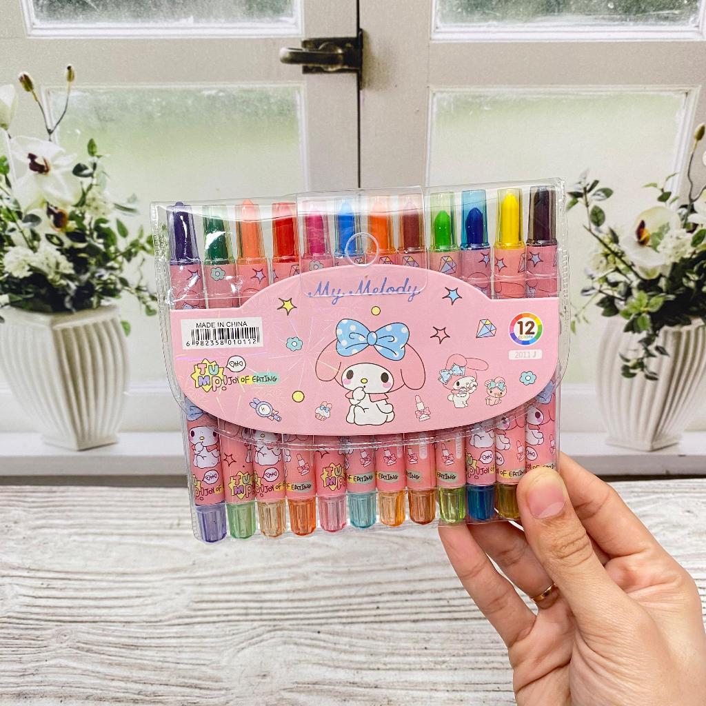 

KRAYON TWIST MINI SANRIO ISI 12 PCS untuk anak mewarnai dan mengambar bisa COD lucu termurah import