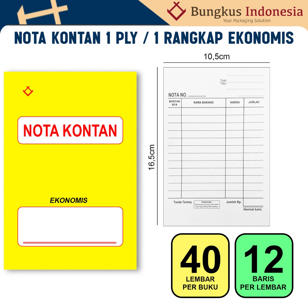 

Nota Kontan Kecil 1 ply NK K1