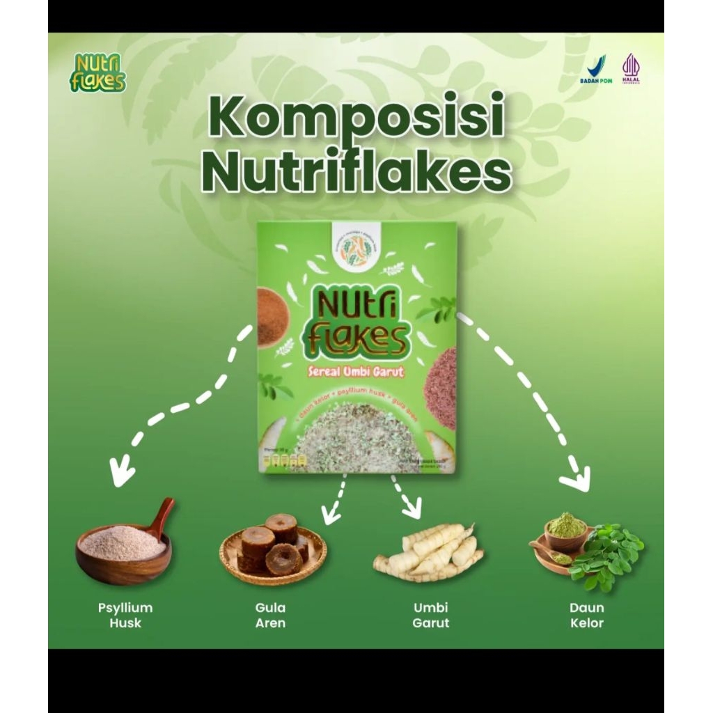 

NUTRIFLAKES MINUMAN SERBUK UMBI GARUT SOLUSI LAMBUNG SEHAT