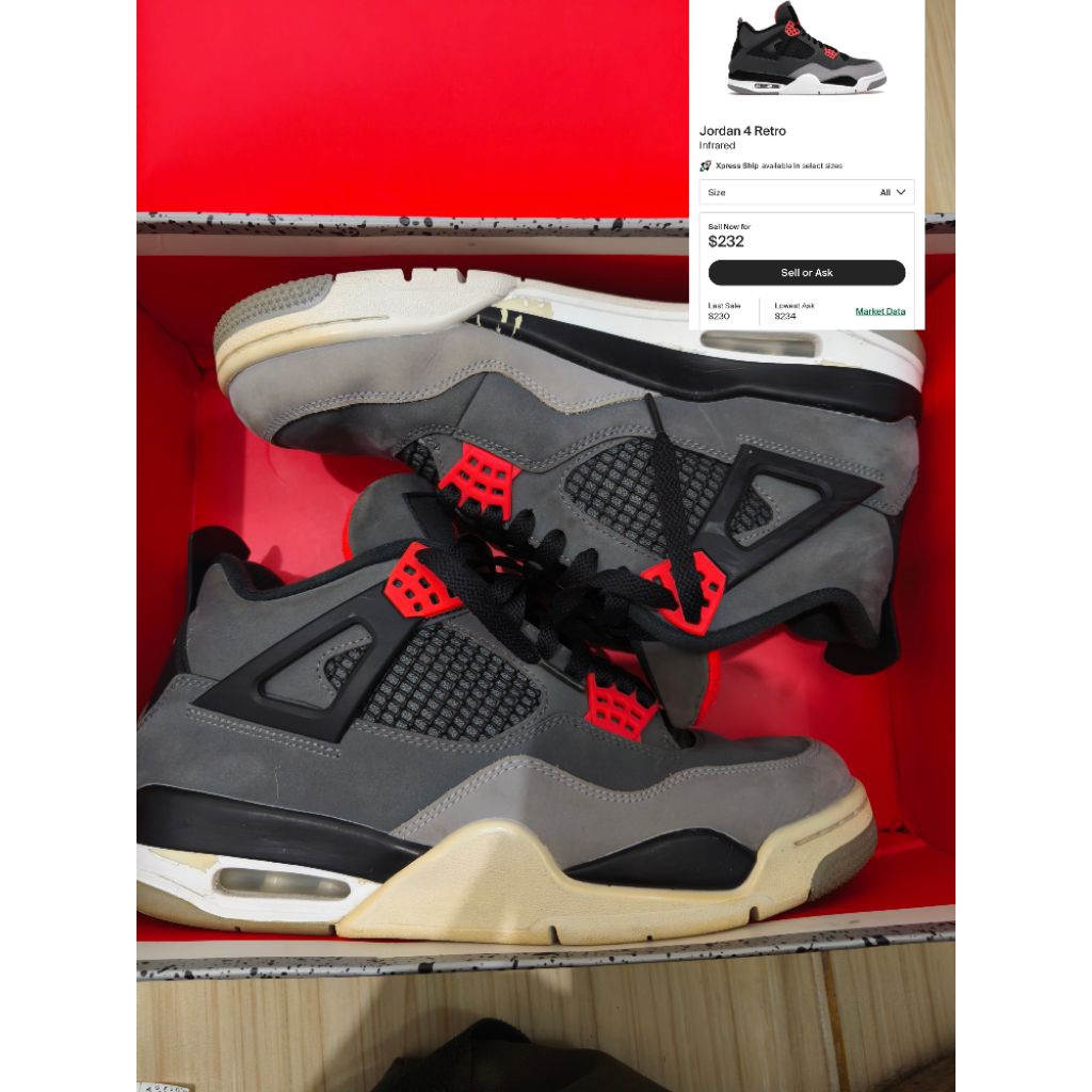 Jordan 4 Infrared with Rep Box