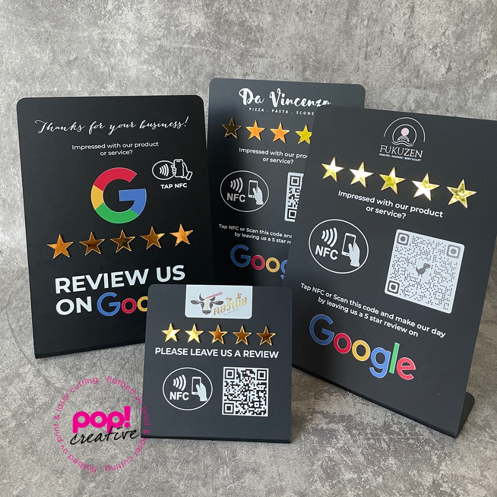 Google Review Stand Akrilik Google Business Acrylic