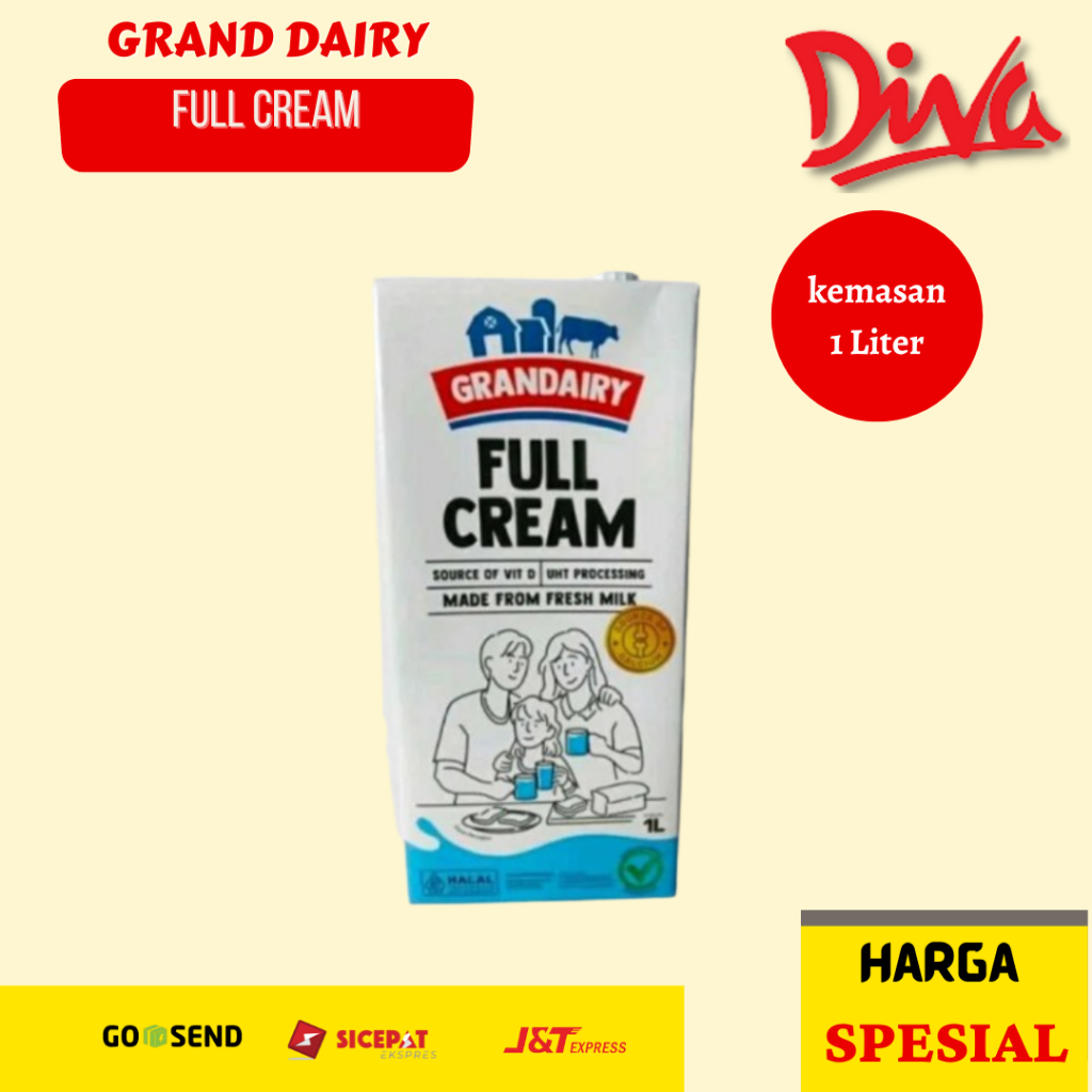 

Grand Dairy Full Cream 1 Liter | GrandDairy Susu