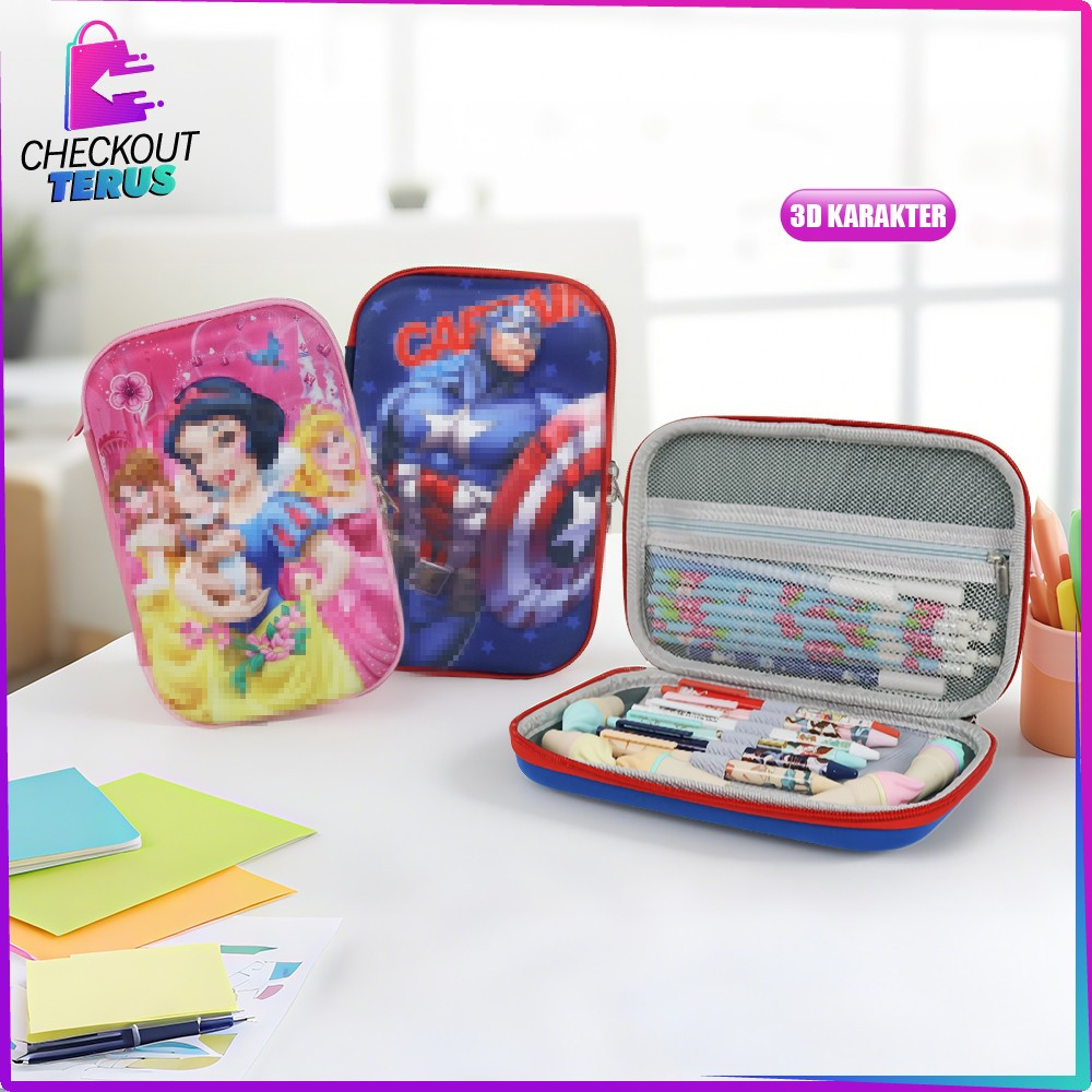 

CT A82 Kotak Pensil 3D Karakter Kartun Lucu Tempat Pinsil Alat Tulis Anak Sekolah Kotak Pensil Besar Pencil Case Cartoon