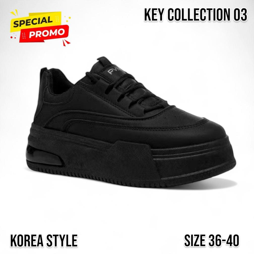 Sepatu Sekolah Hitam Wanita Sepatu Sneakers Wanita Terbaru Kekinian Elegan Sepatu Wanita Korean