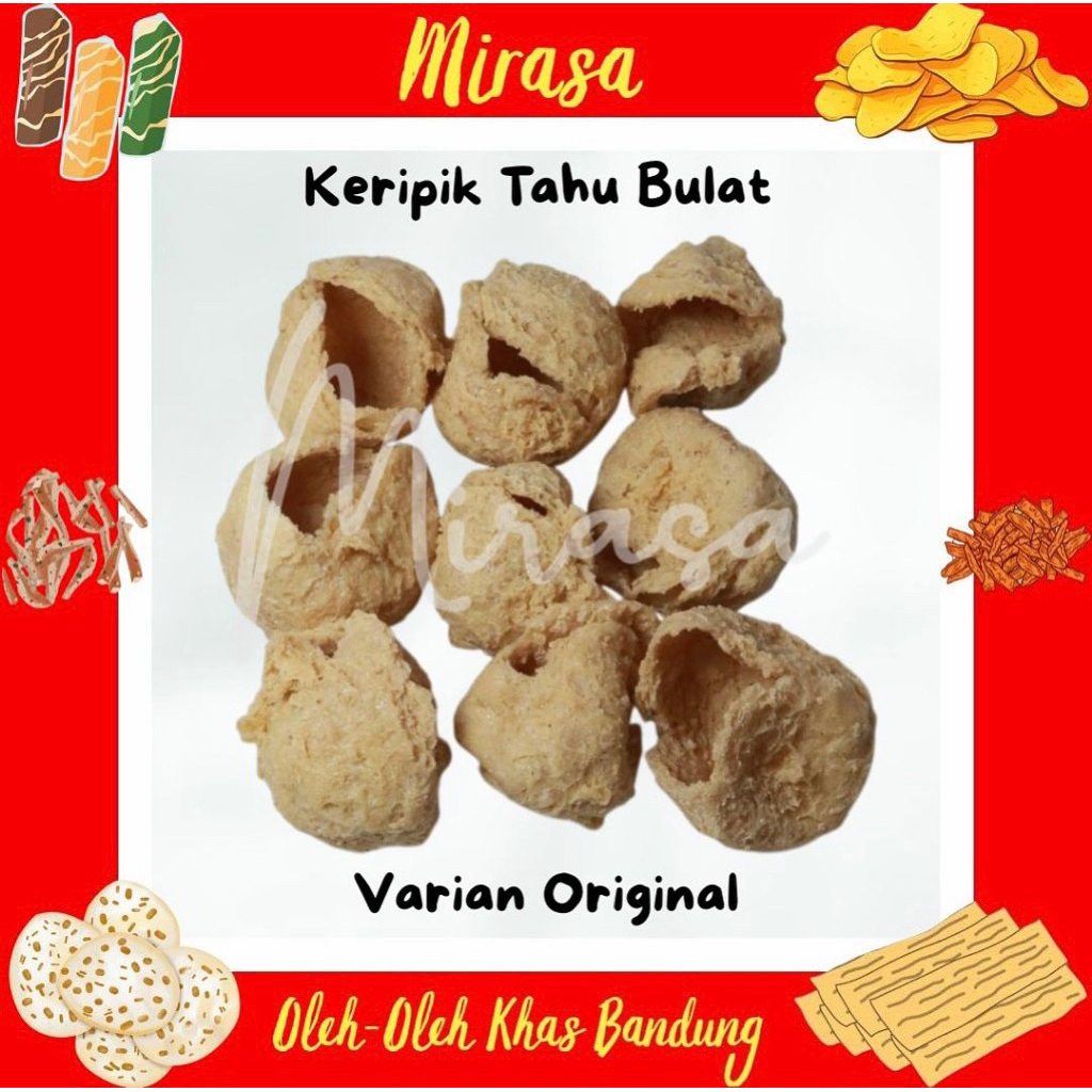 

Keripik Tahu Bulat Kering| Kemasan Berat 250g, 500g, & 1KG.