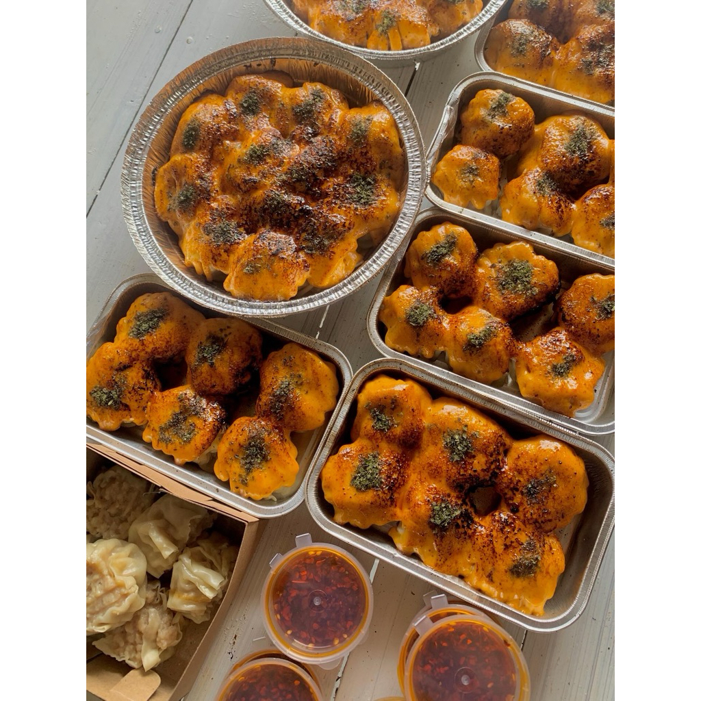 

Dimsum Mentai ayam dengan topping nori Free Chili Oil