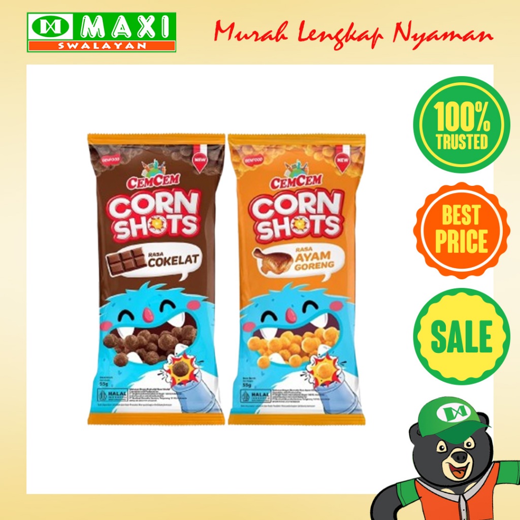 Cemcem Corn Shots 55gr Snack Pop Corn