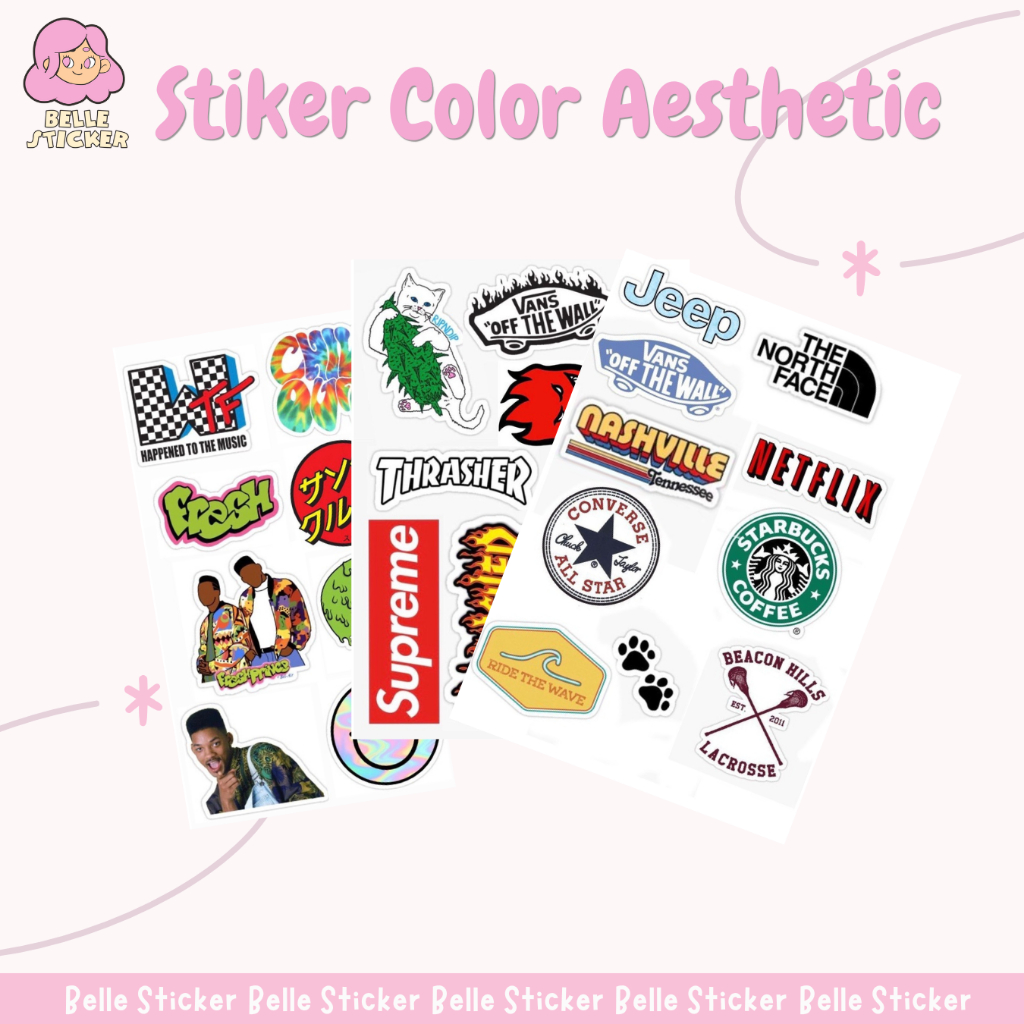 

Stiker Logo Color Aesthetic Sticker Laptop Mini Sticker Tumblr Sticker Lucu Sticker Diary (Bisa COD)