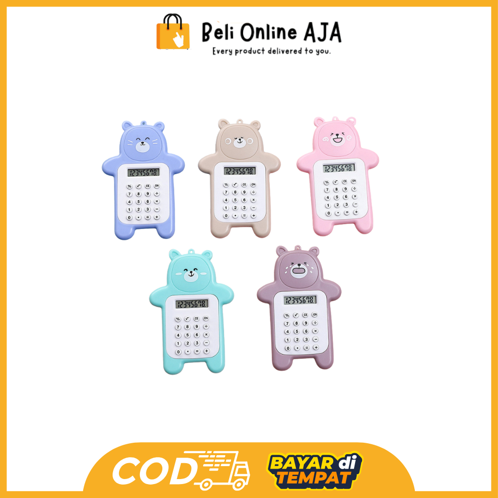 

BOA HL0644 Calculator Mini Portable Motif Bear Kalkulator Portable Mini Beruang Kalkulator Unik Kalkulator 8 Digit Mini Portable Kalkulator Beruang Tombol Karet Y1789