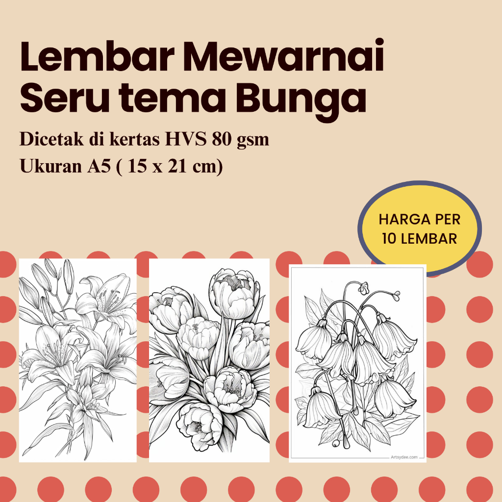 

Lembar mewarnai tema BUNGA