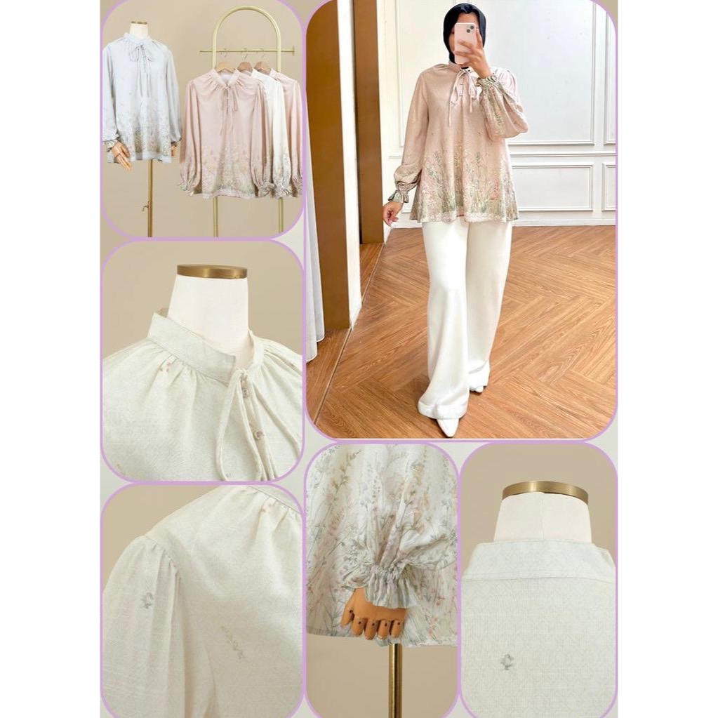 sisters in style - blouse motif bunga