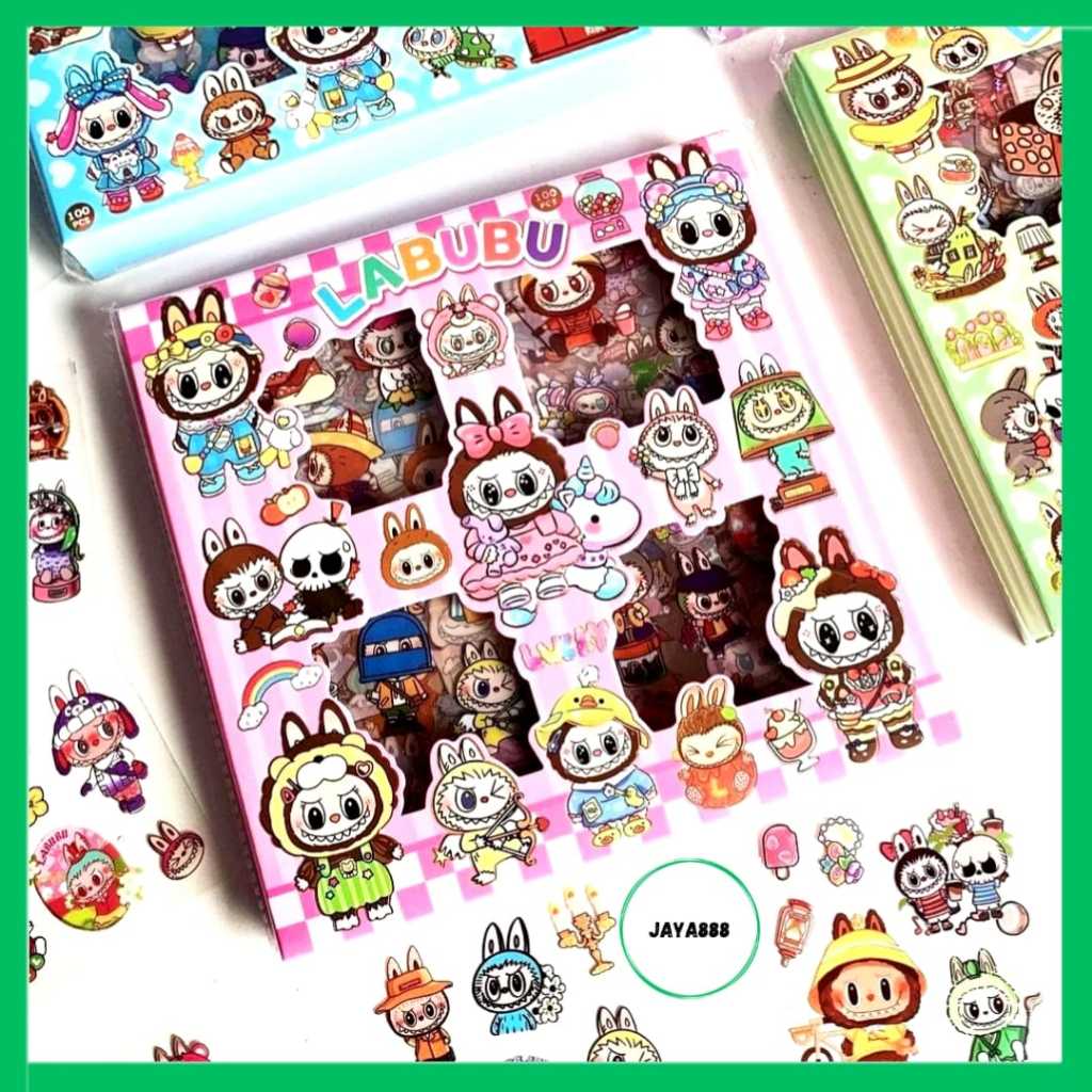 

Jaya888_Stiker Labubu Kotak Isi 100 Pcs /Stiker Tempel Anak Labubu
