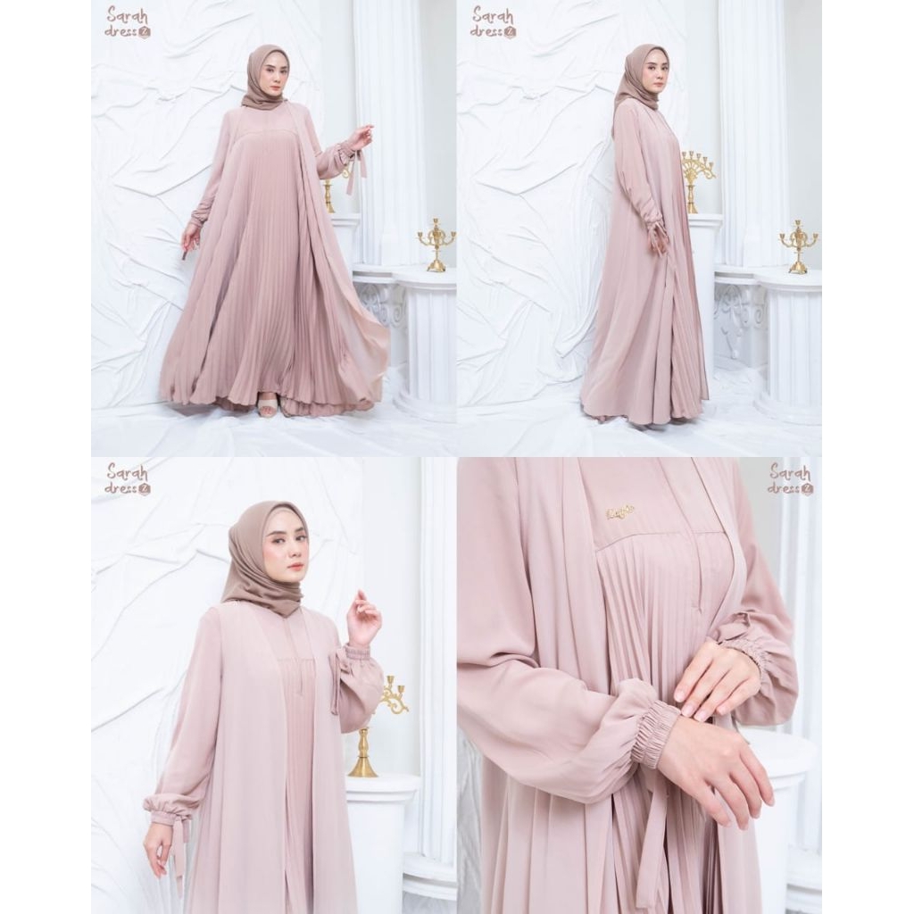 Sarah Dress by zalifa✔️Gamis zalifa, gamis motif, gamis cantik