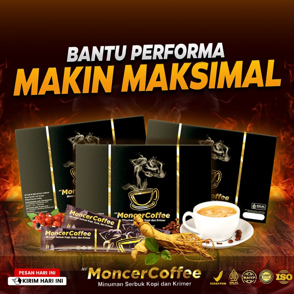 

Monceer Kopi Minuman Berkhasiat Aman Herbal Alami Bersertifikat BPOM & HALAL