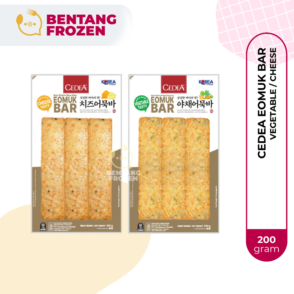 

Cedea Eomuk Bar 200gr - Keju - Vegetable / Fish Cake Ala Korea / Kue Ikan Olahan