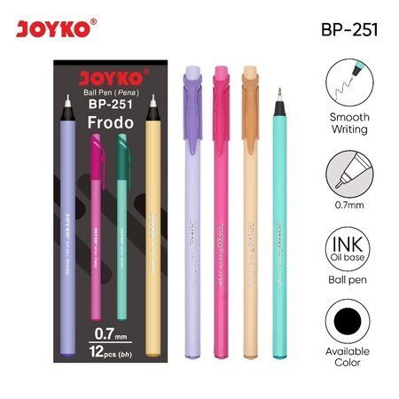 

1 PCS | Bolpoint/Ball Pen/Pena JOYKO BP-251 FRODO Black Ink (024114)