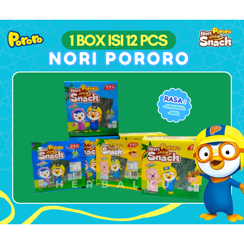 

( 1 BOX ) PORORO NORI SNACK SACHET / PORORO NORI SNACK